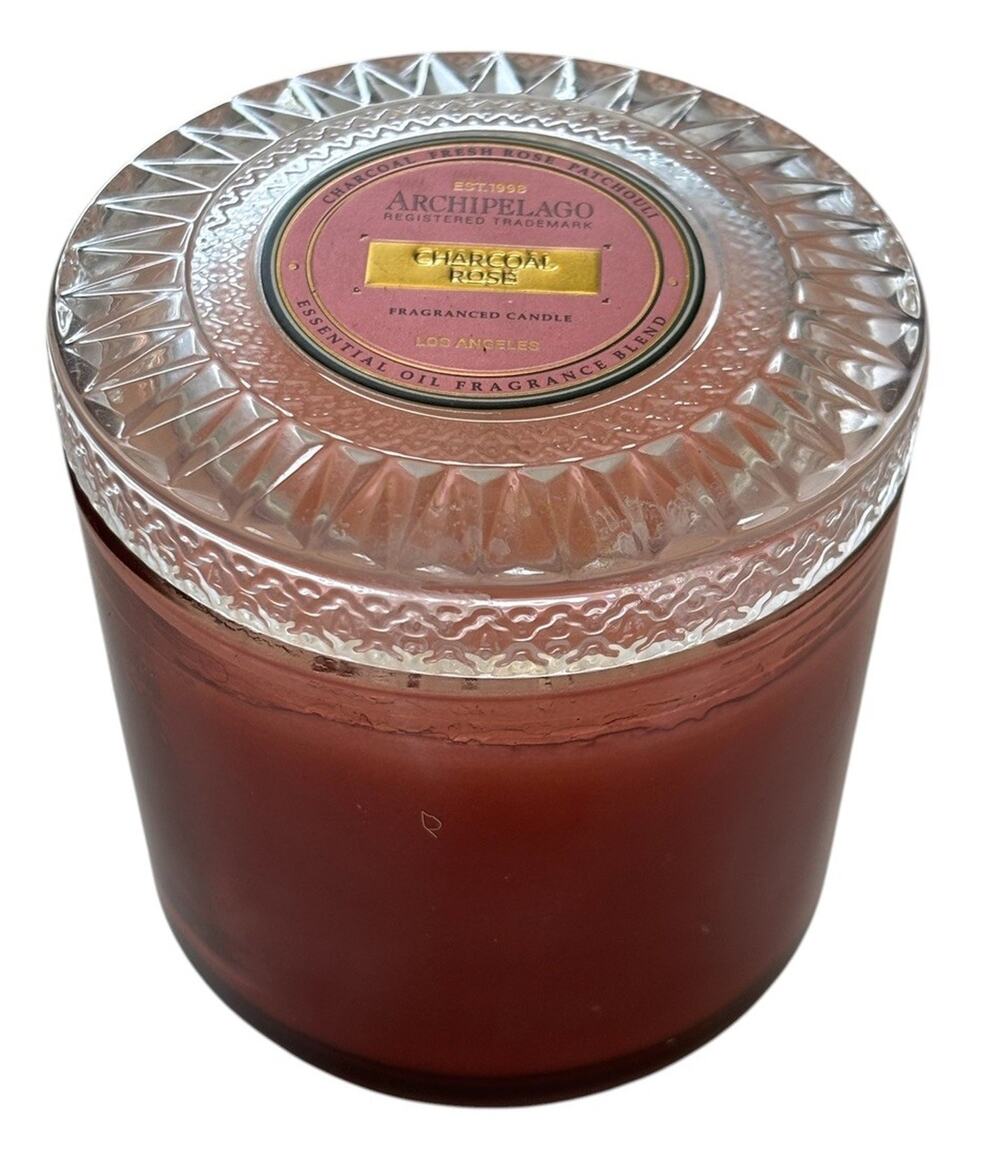 Archipelago Charcoal Rose Pink 4.2 oz Soy Jar Candle NEW